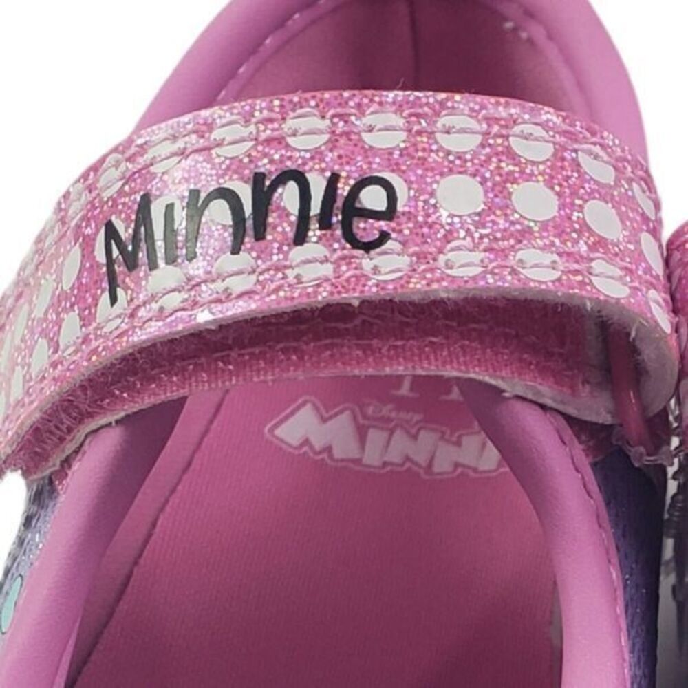 Disney Minnie Shoes for Girls - Pink Mary Jane LED Light Up Shoes Size 11 (19cm) - Picture 12 of 16
